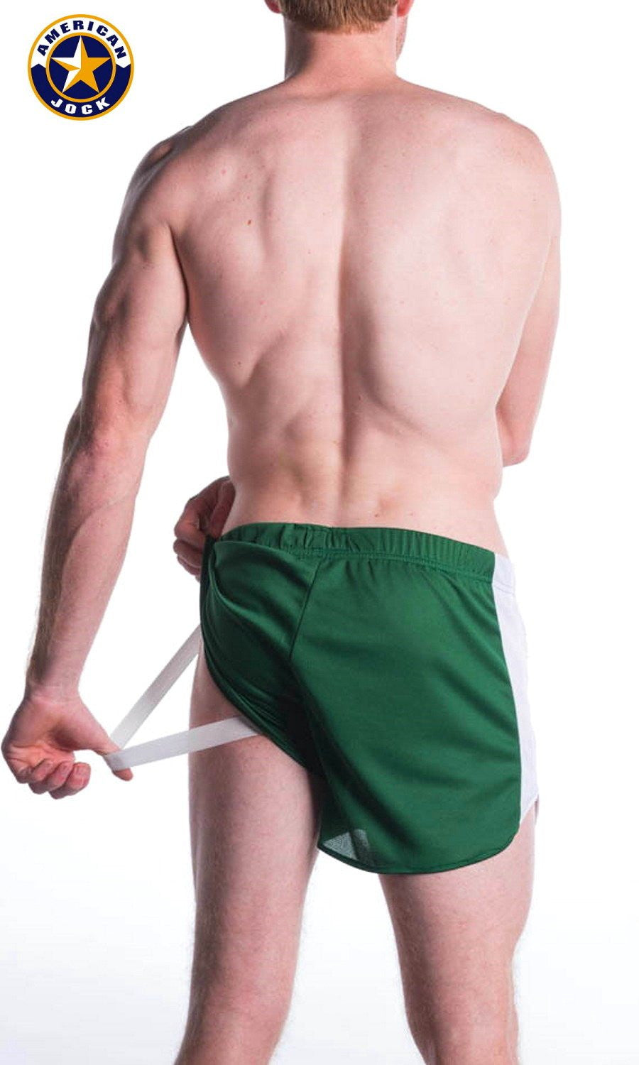 A J Forest Green Relay Short W/Built-In Jockstrap