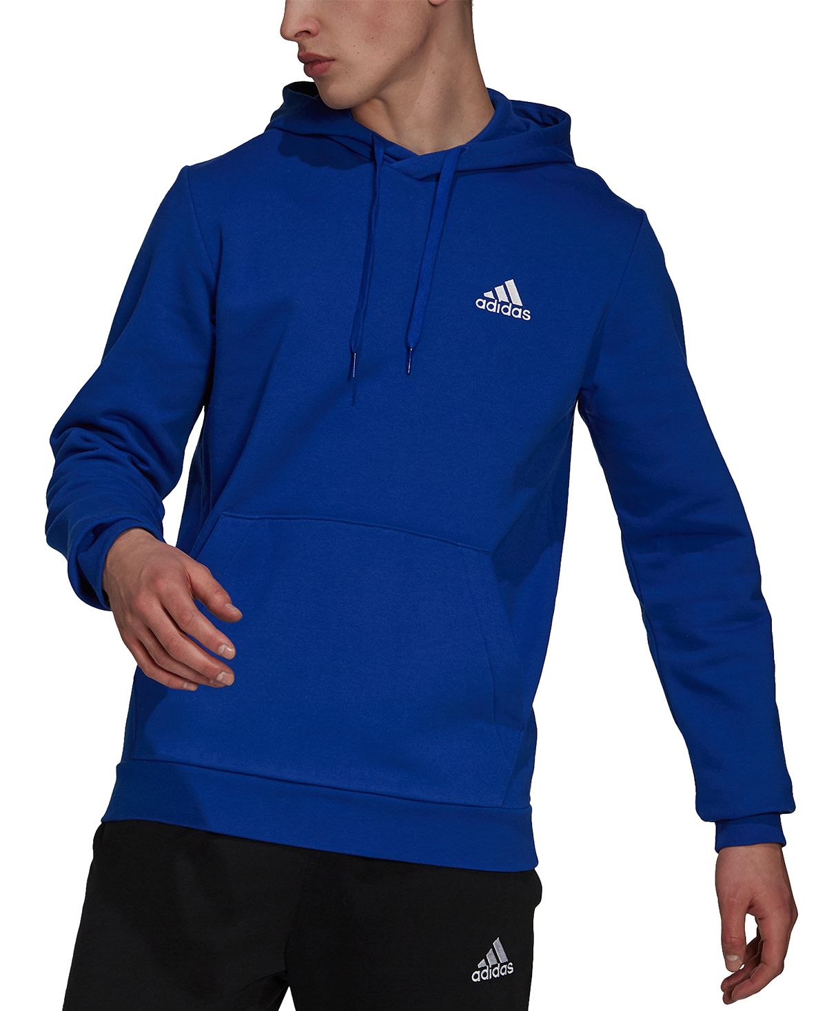 Adidas Feel Cozy Essentials Fleece Pullover Hoodie Bold Blue – CheapUndies