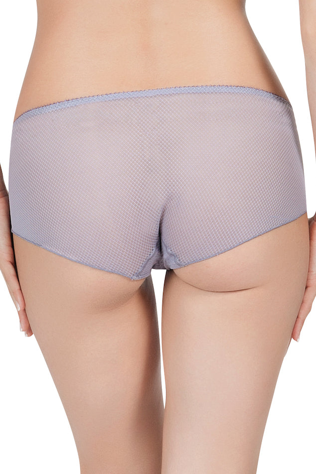 Affinitas Lavender Grey Coco Embroidered Hipster Panty