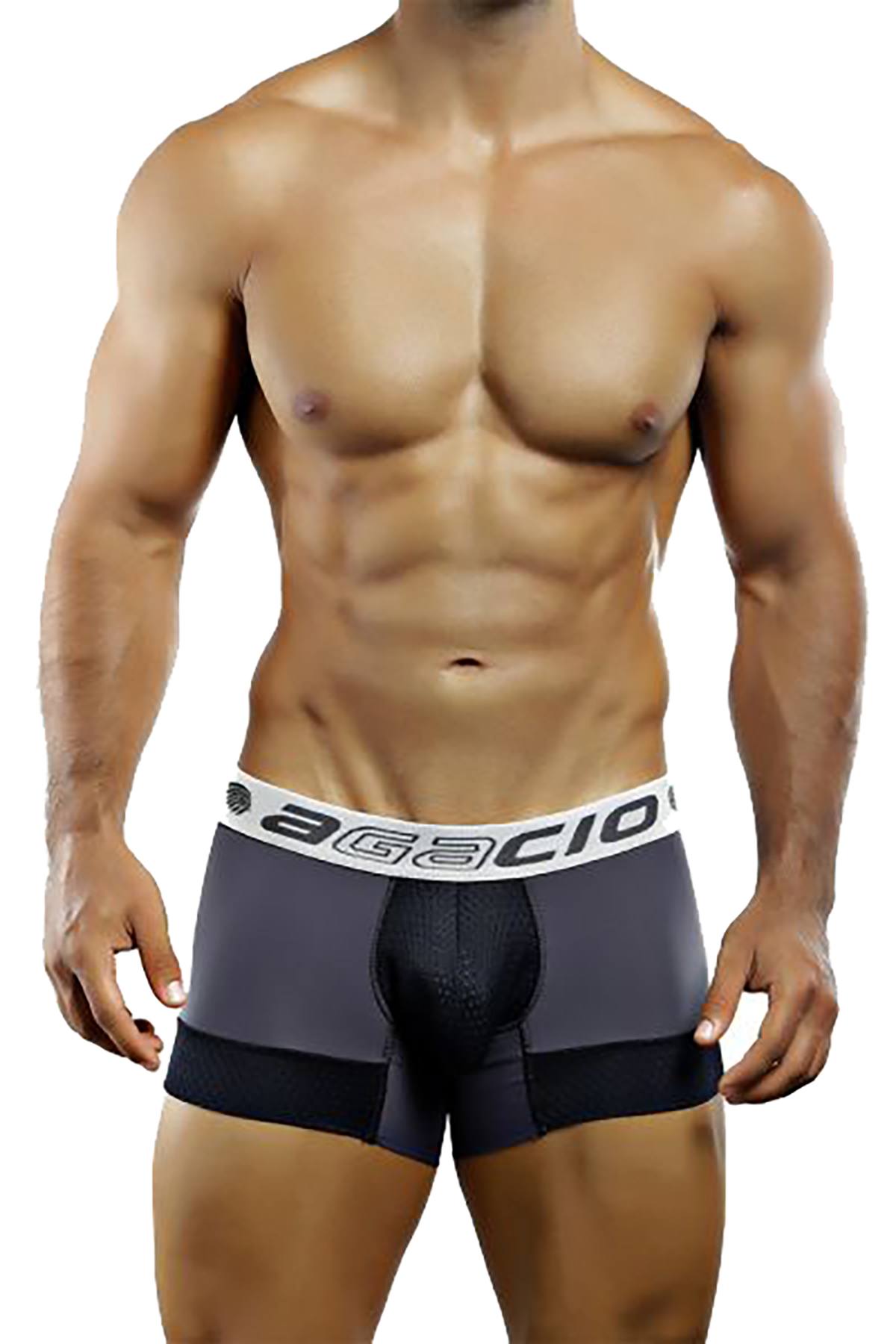 Agacio Grey/Black Domain Boxer Trunk