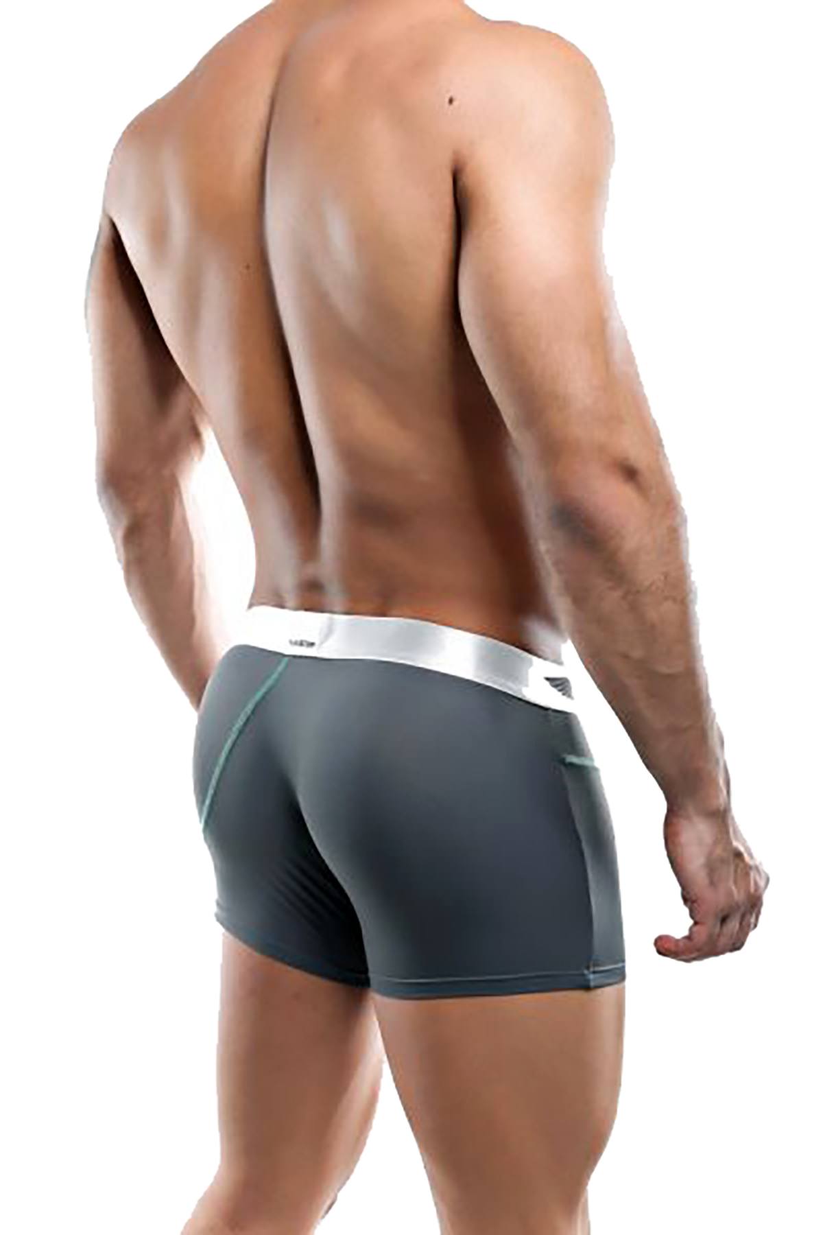 Agacio Grey/Turquoise Boxer Brief