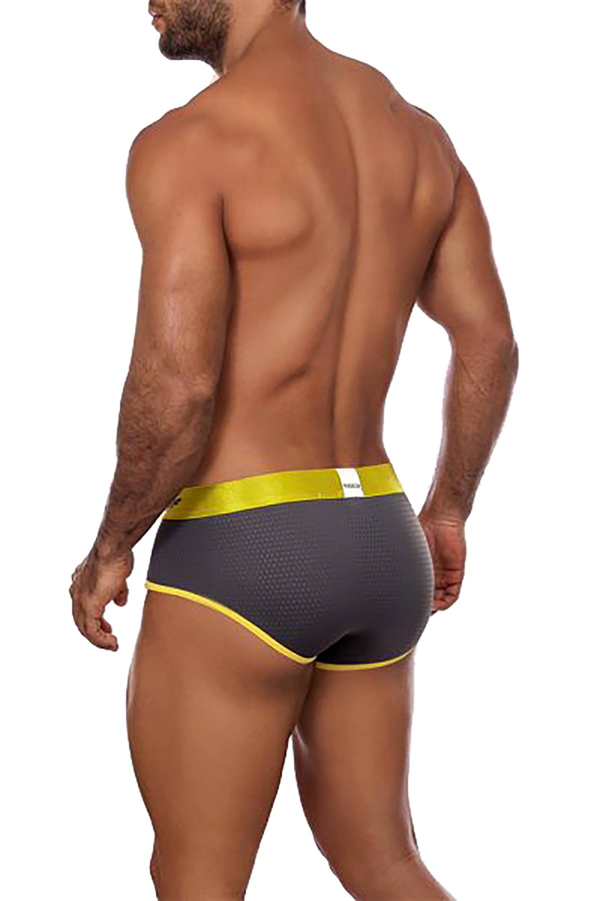 Agacio Grey/Yellow Warm Mesh Brief