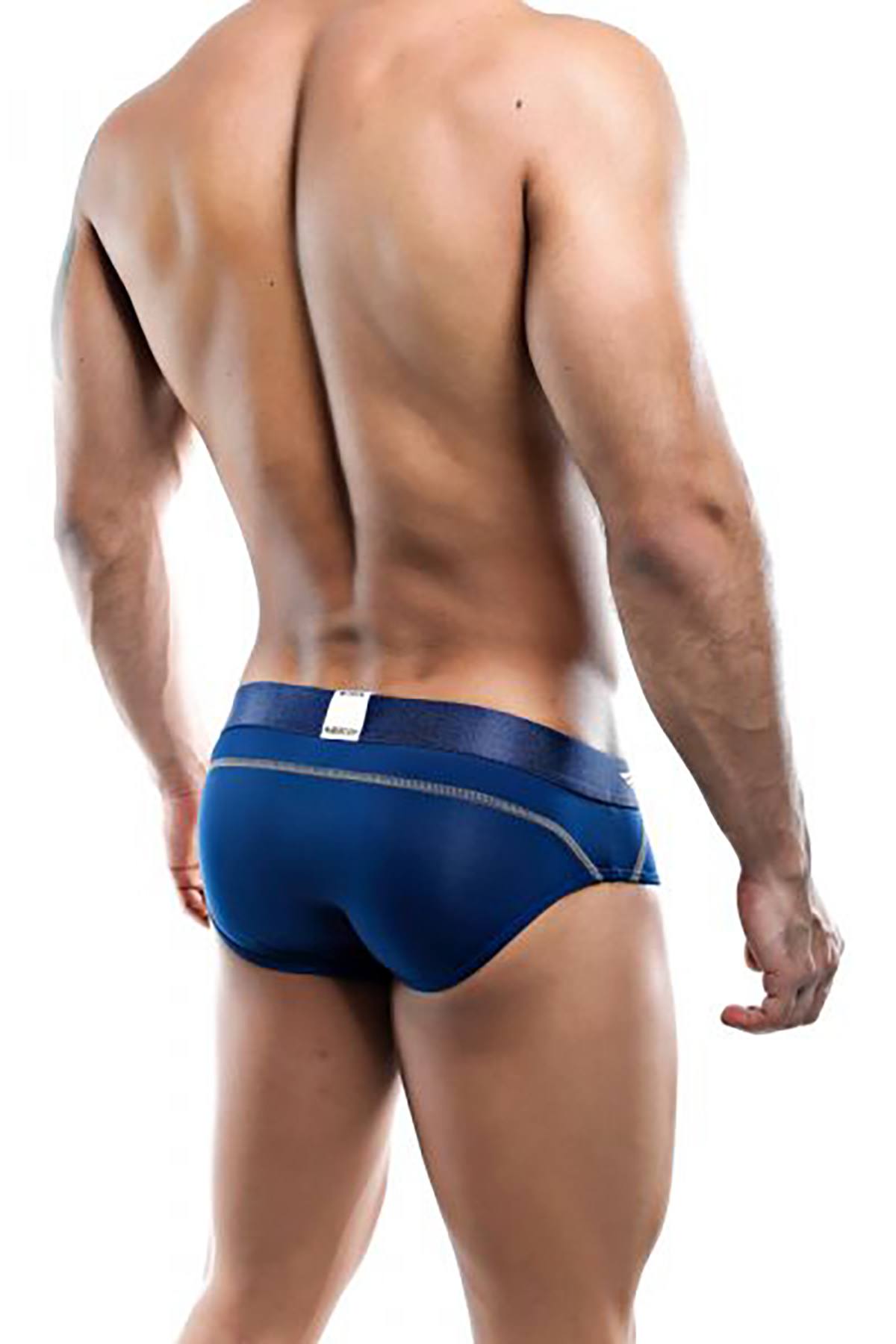 Agacio Navy/Navy Nylon Bikini Brief