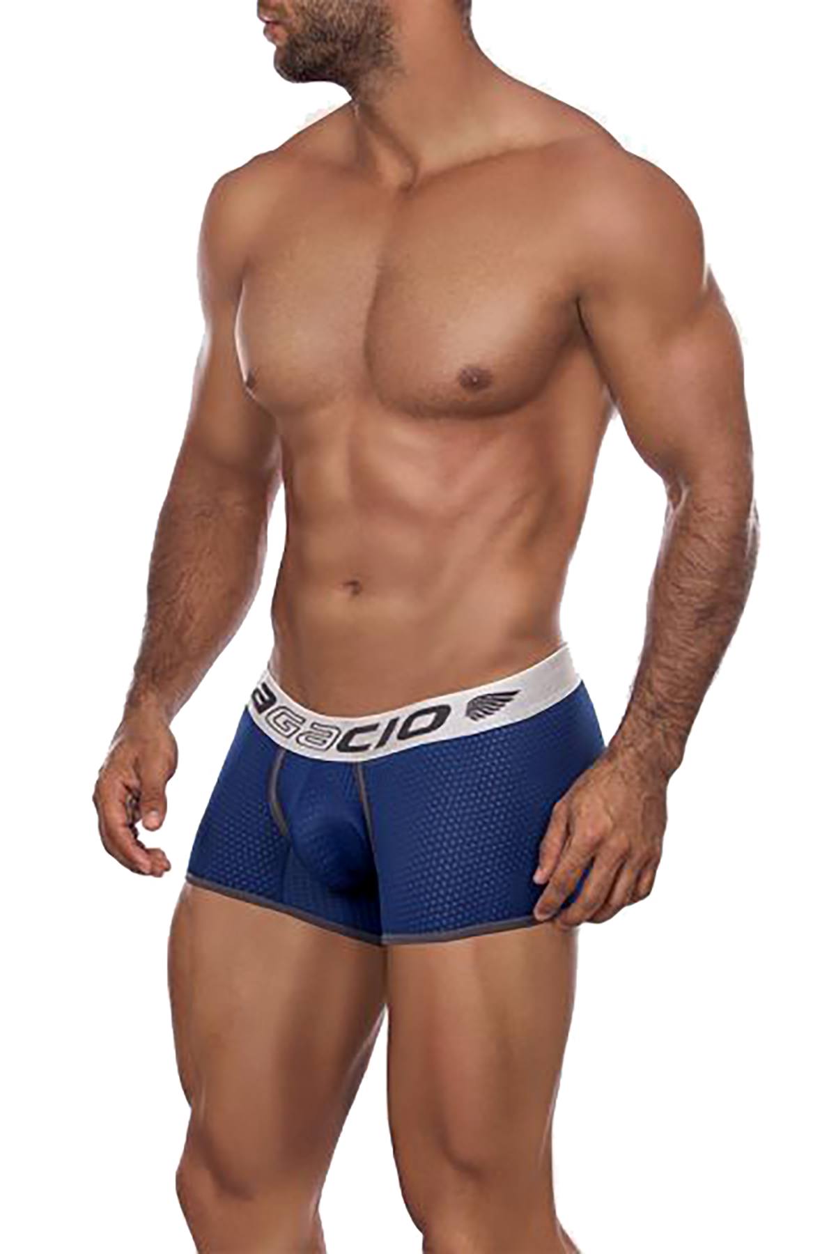 Agacio Navy/Silver Sober Boxer Trunk