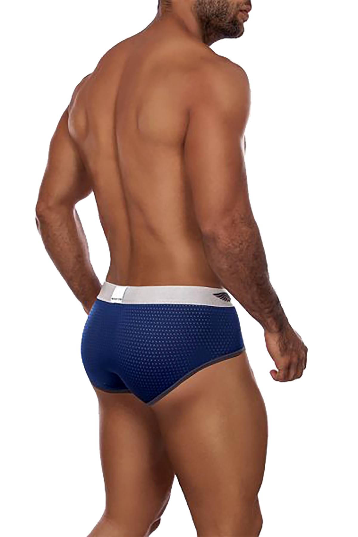 Agacio Navy/Silver Warm Mesh Brief