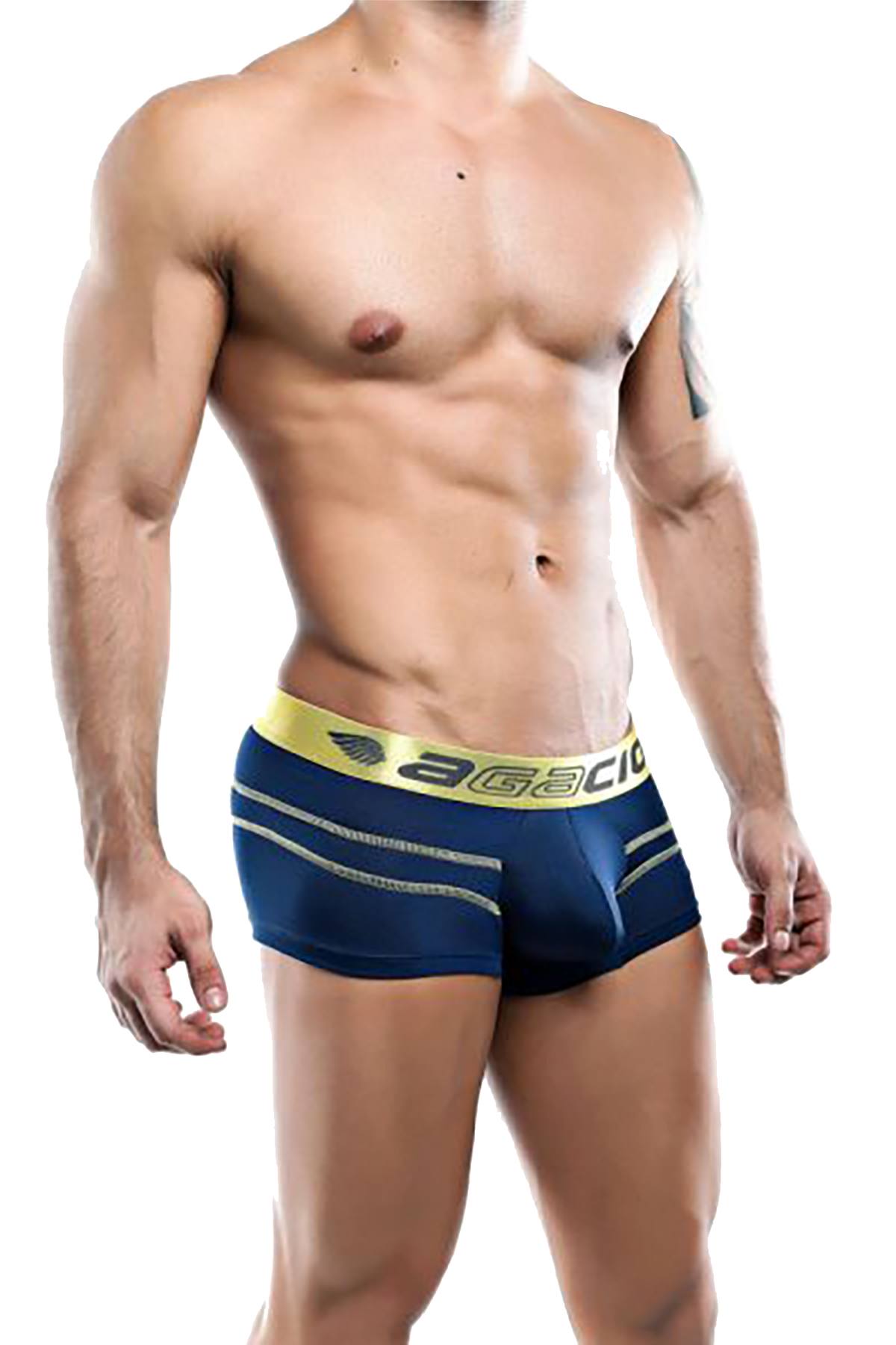 Agacio Navy/Yellow Boxer Trunk