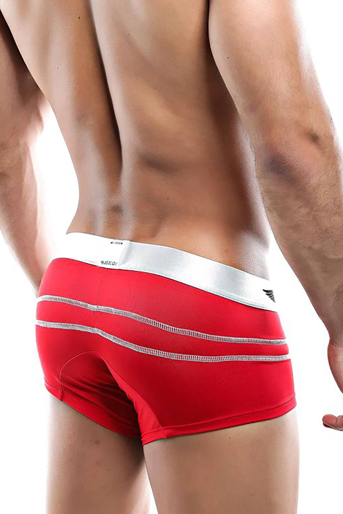 Agacio Red/Silver Boxer Trunk