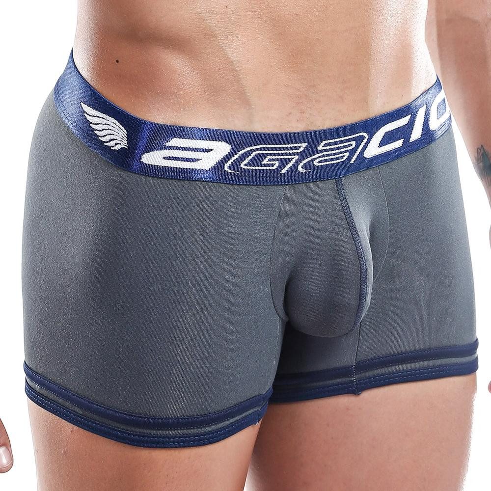 Agacio Retro Contrast Trunk in Grey/Navy