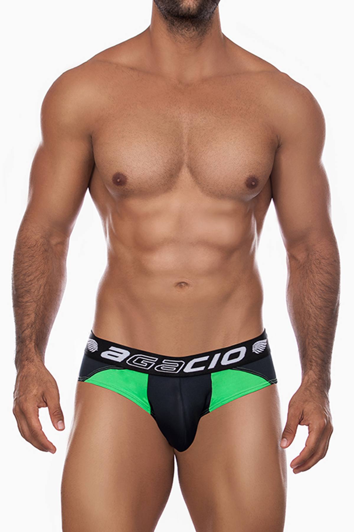 Agacio Spirituality Brief in Black/Green