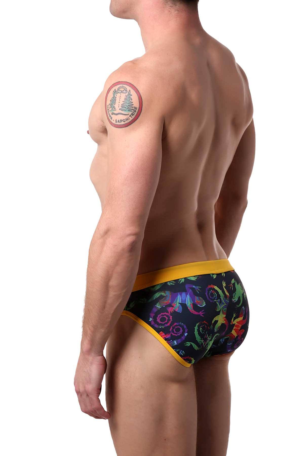 Alexander Cobb Black/Yellow Mythos Swim Brief