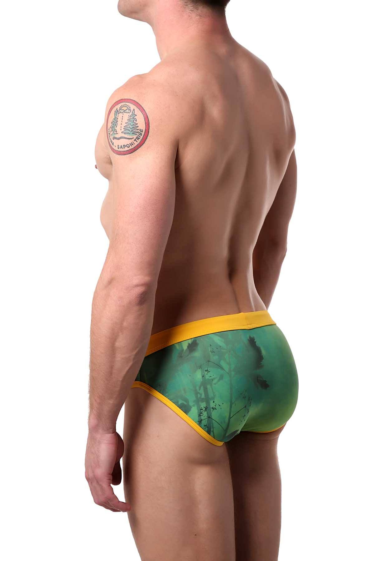 Alexander Cobb Green/Yellow Neo Swim Brief