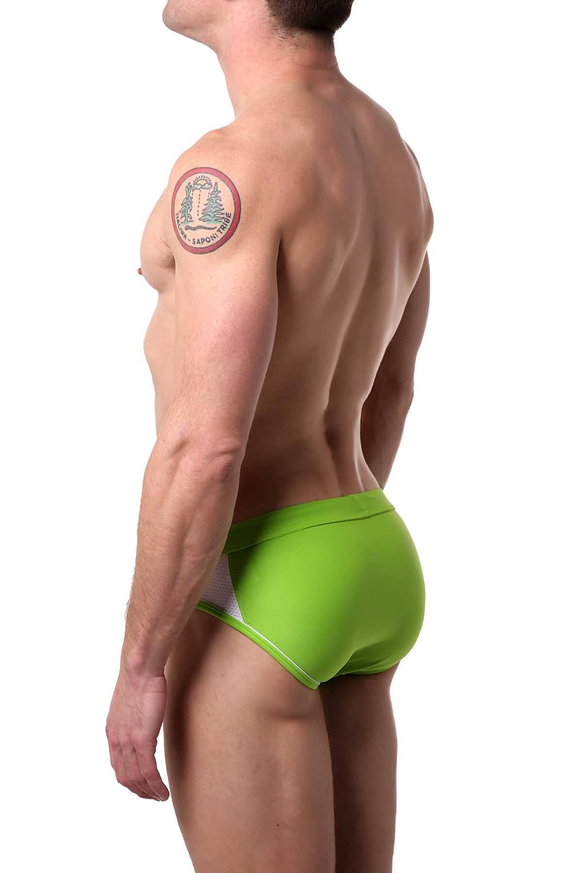 Alexander Cobb Harlequin-Green Swim Brief