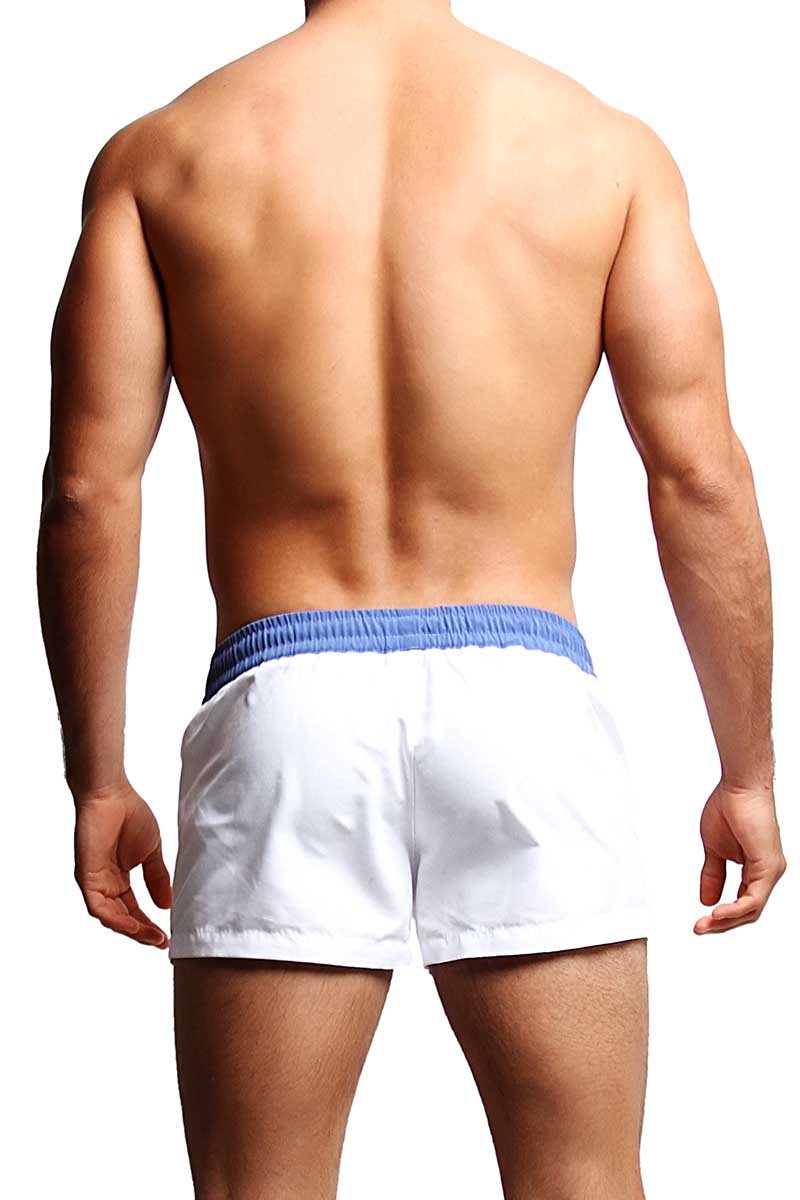 Alexander Cobb Pure White Blue Swim Short