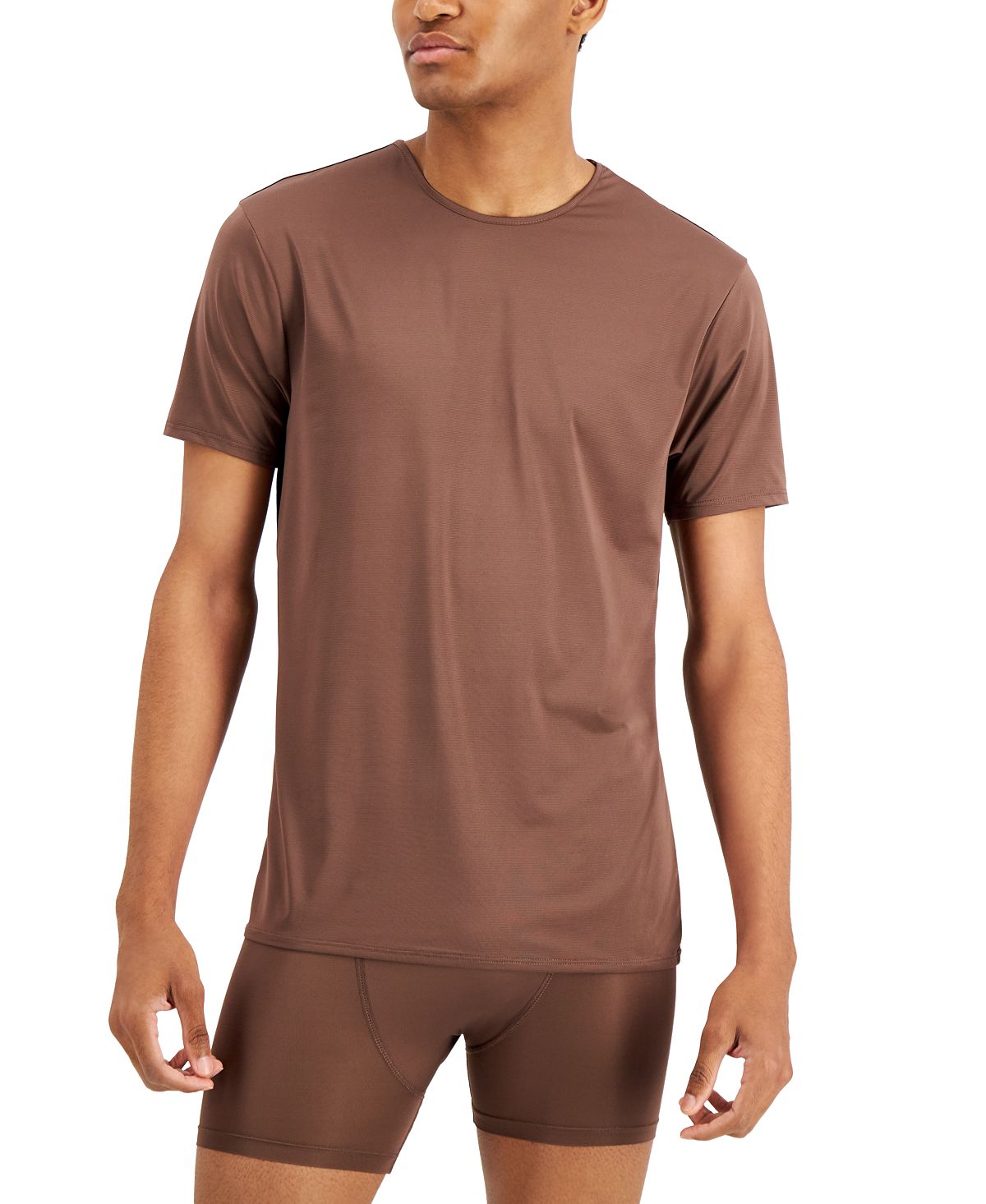 Alfani Air Mesh Undershirt Dark Brown