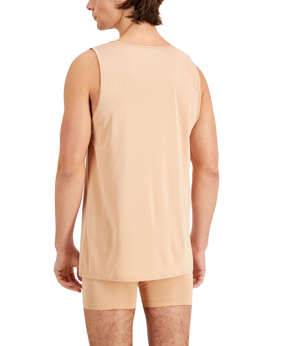 Alfani Air Mesh Undershirt Tank Beige