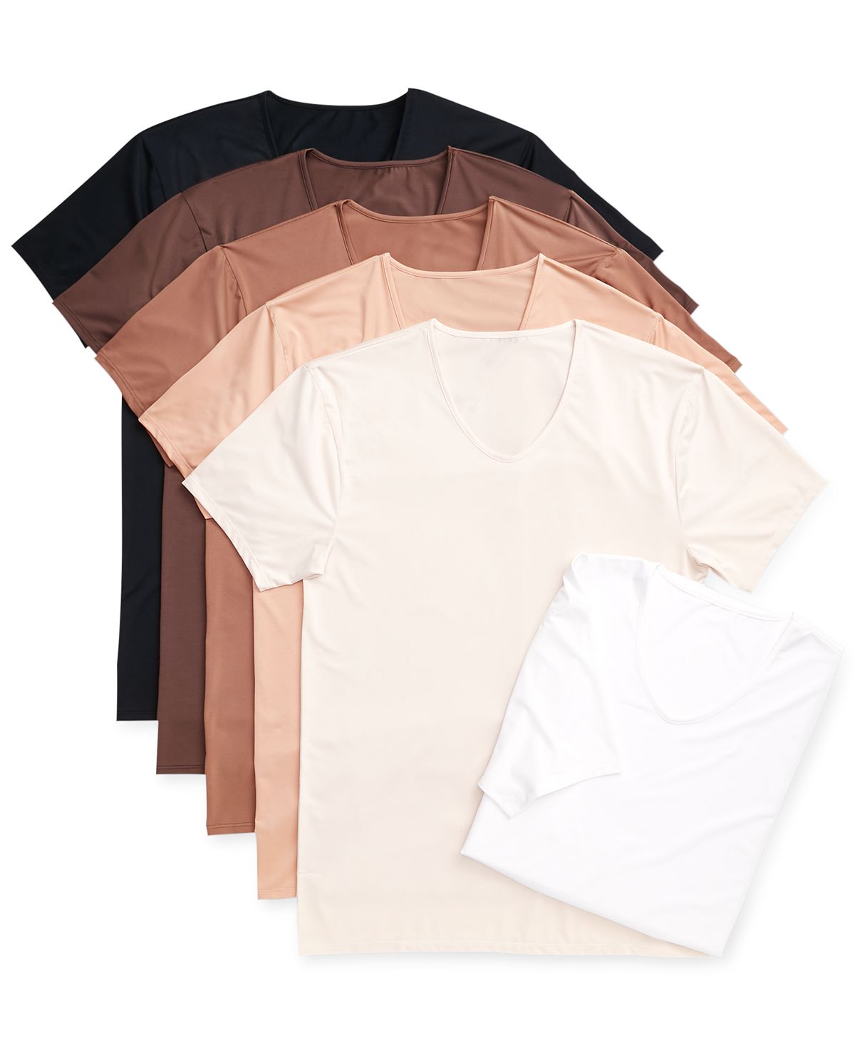 Alfani Air Mesh V-neck Undershirt Brown