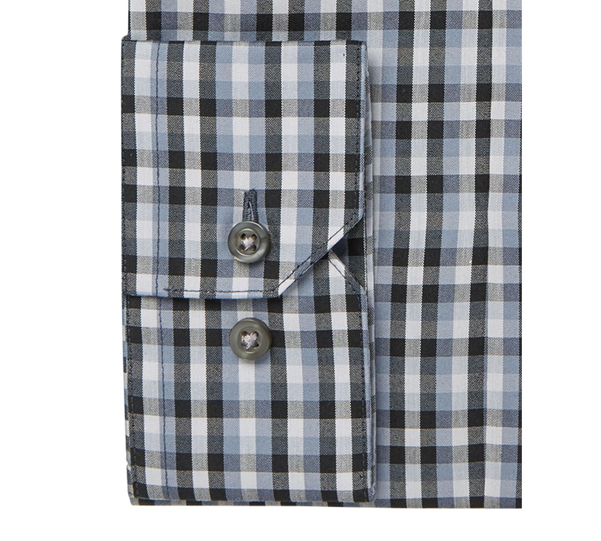 Alfani Alfatech Gingham Dress Shirt Grey