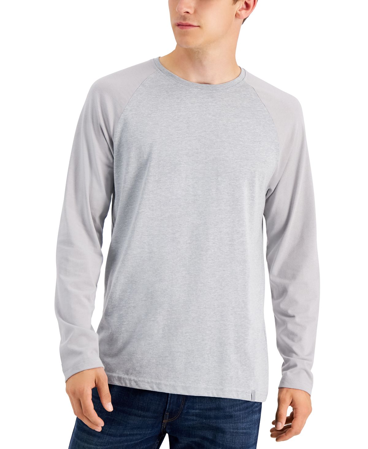 Alfani Alfatech Long-sleeve Shirt Casual Grey Opd