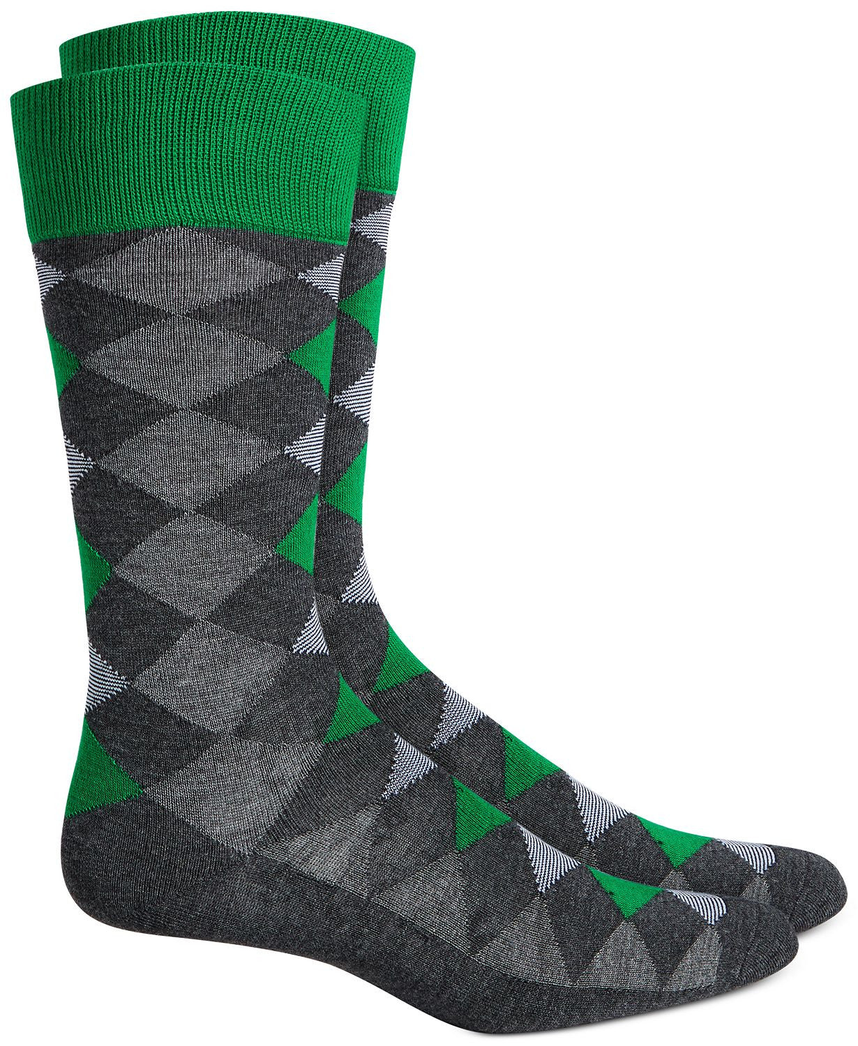 Alfani Argyle Socks Grey Green