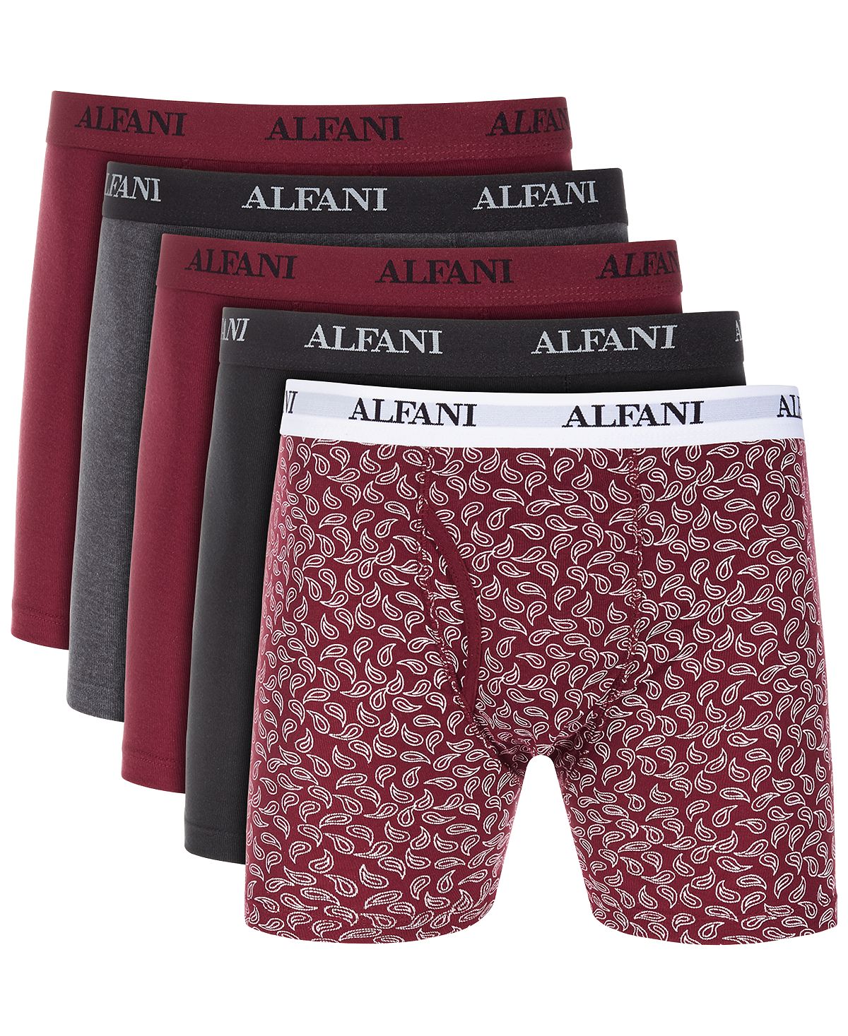 Alfani Boxer Briefs 5 Pk. Red