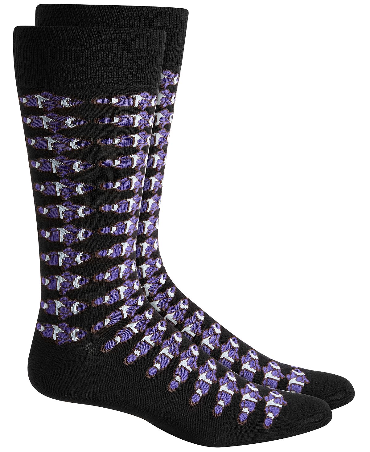 Alfani Clown Fish Socks Black Purple