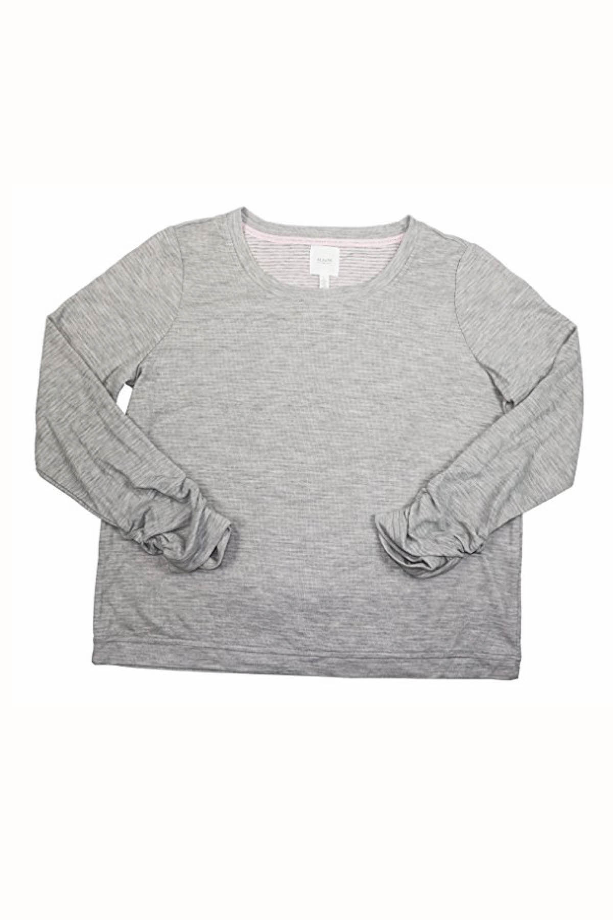 Alfani Double Knit Lounge Top in Stone Grey