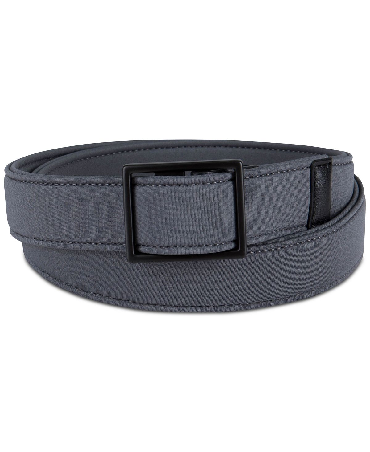 Alfani Faux Leather Neoprene Belt Grey