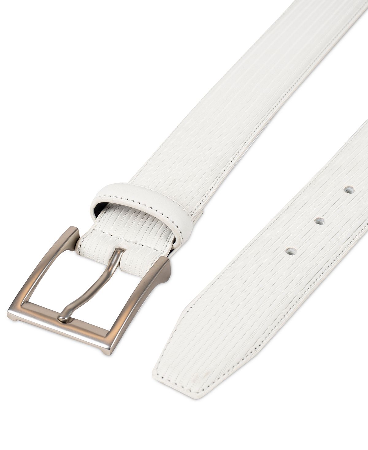 Alfani Faux-suede Belt Ivory