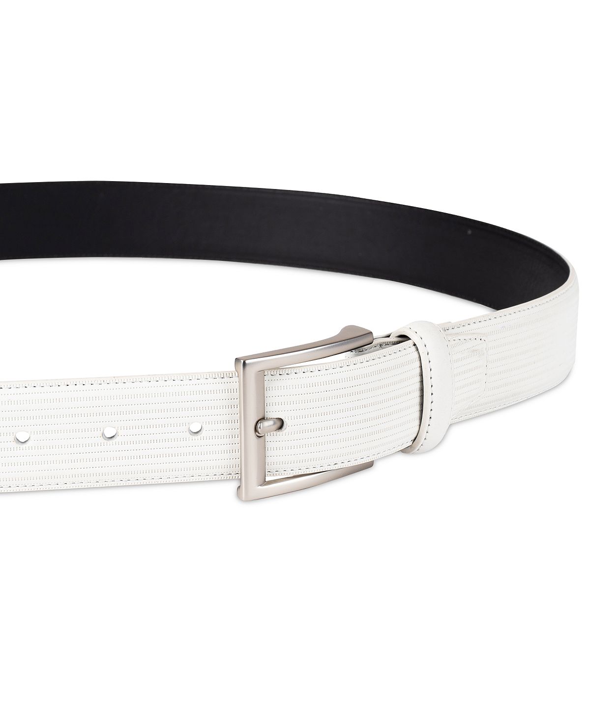 Alfani Faux-suede Belt Ivory