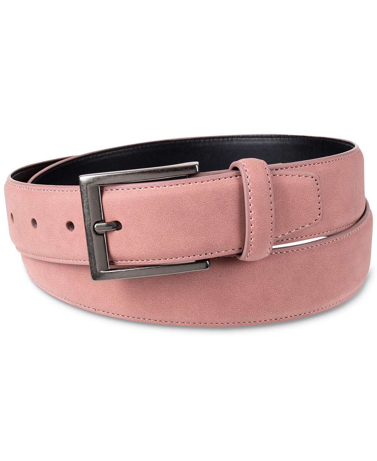 Alfani Faux-suede Belt Pink