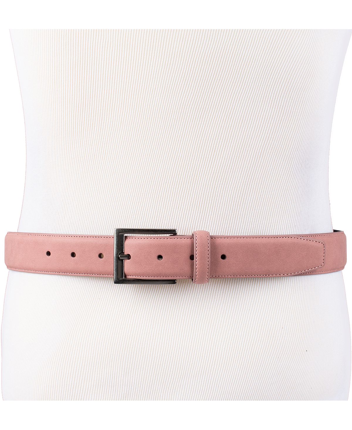 Alfani Faux-suede Belt Pink