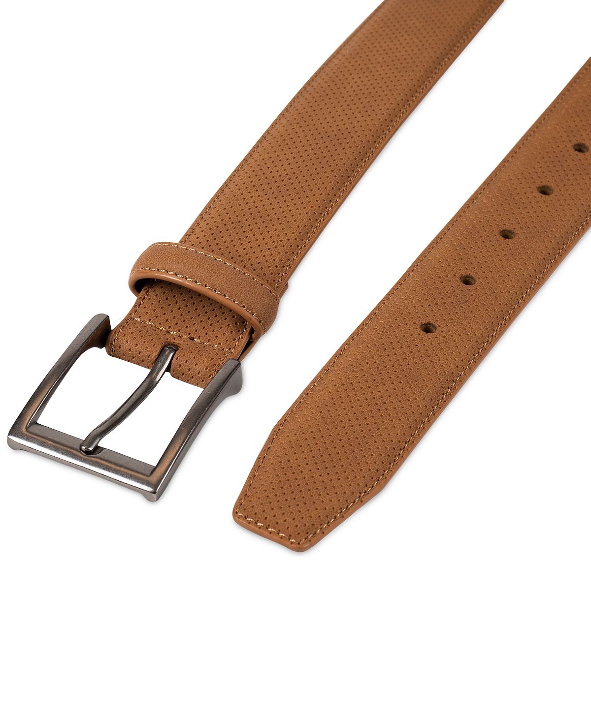 Alfani Faux-suede Belt Tan