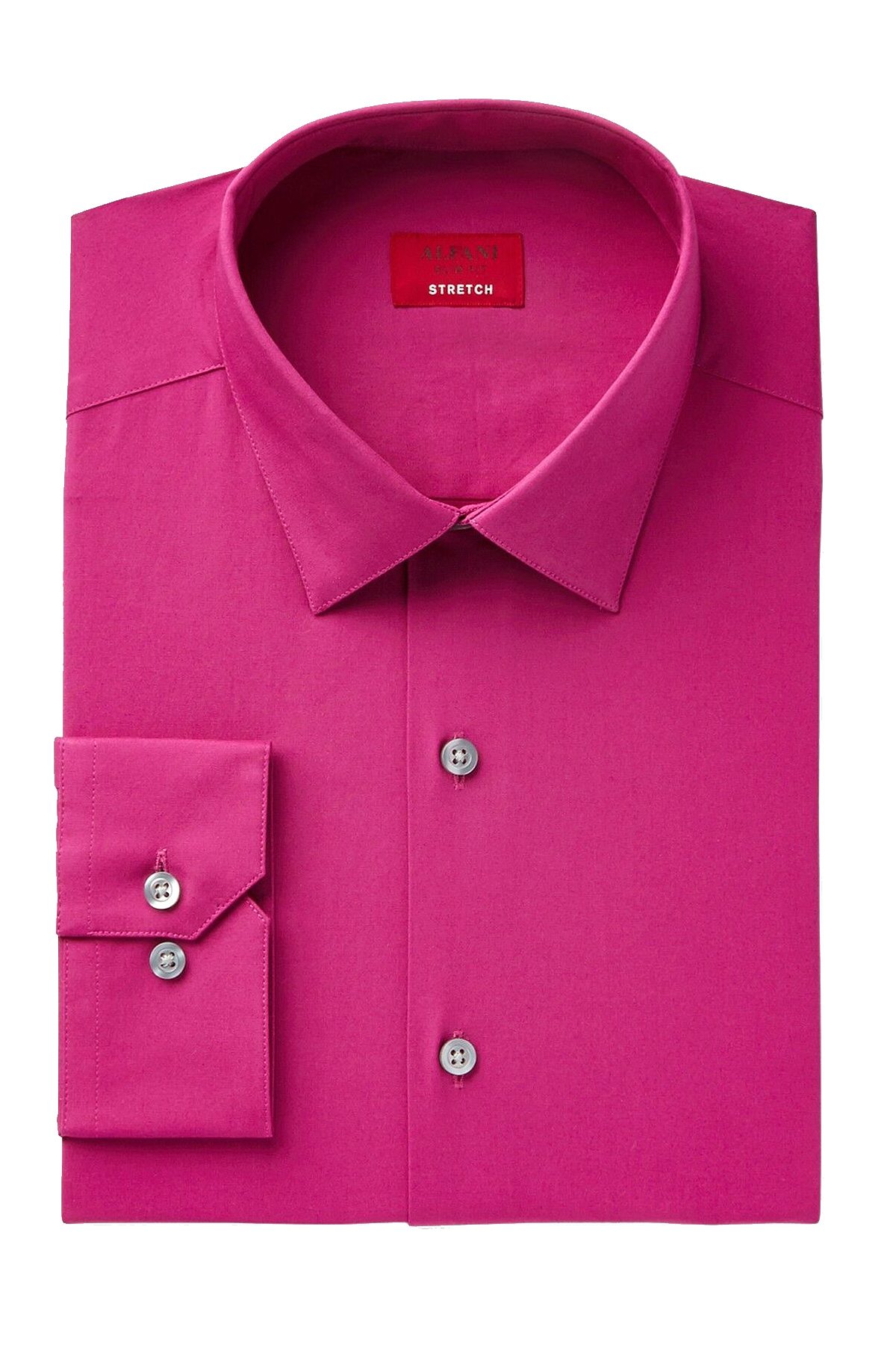 Alfani Fiesta-Pink Spectrum Slim-Fit Stretch Shirt