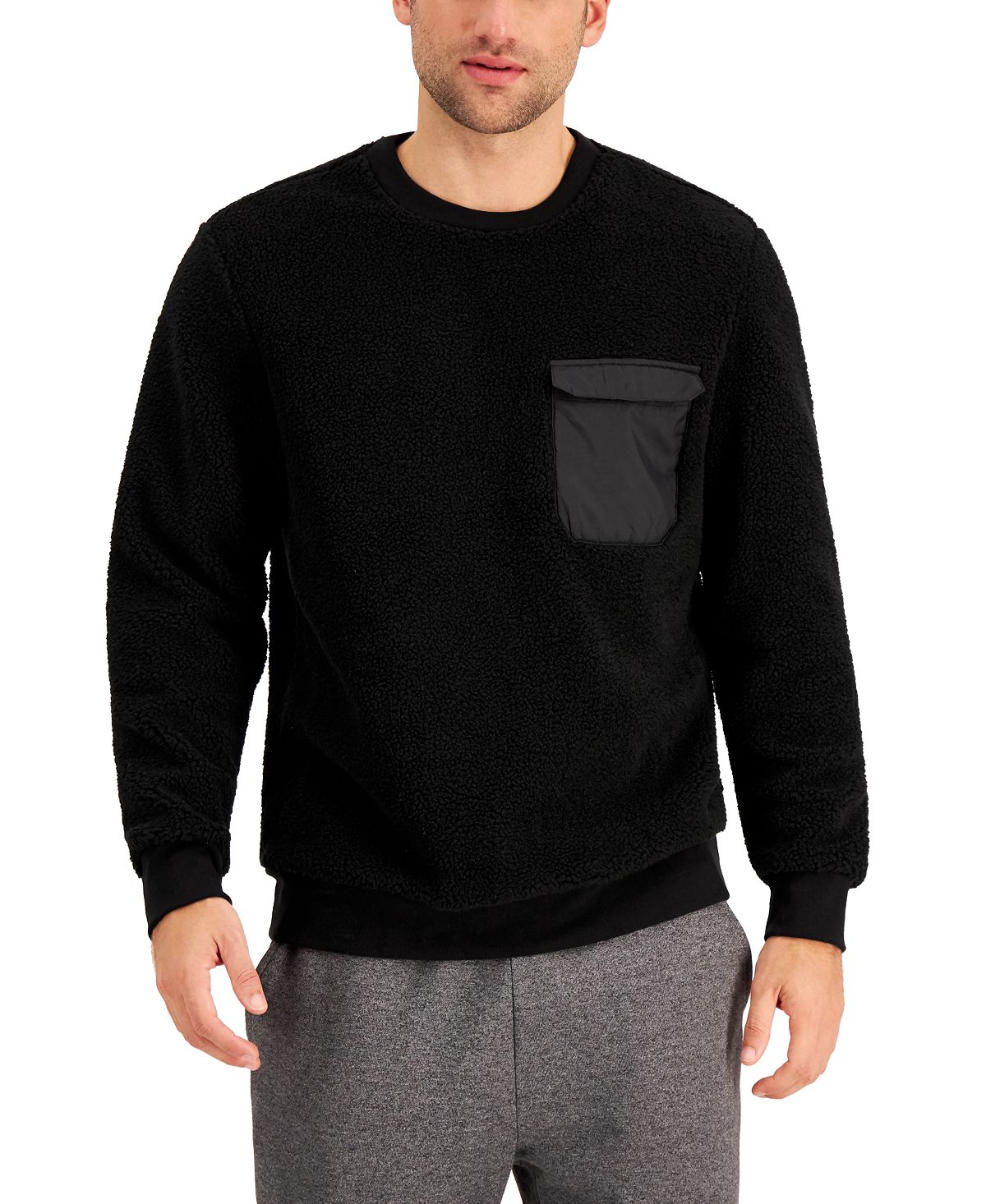 Alfani Fleece Sweatshirt Black