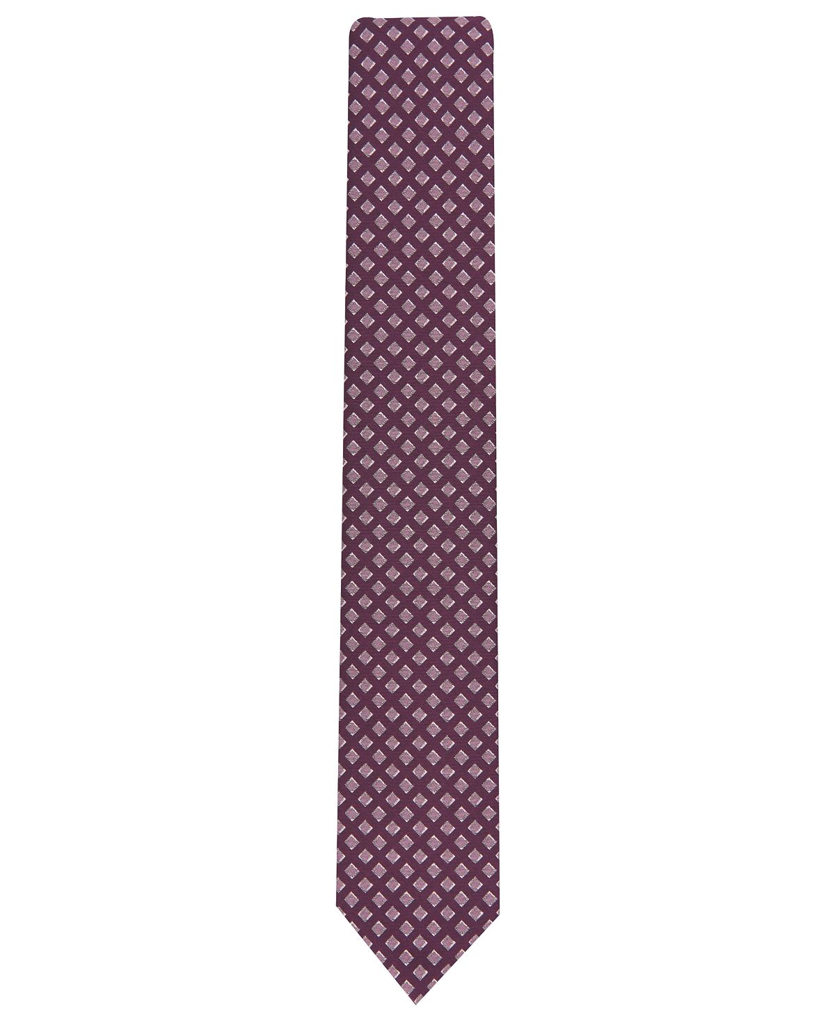 Alfani Hill Geometric Necktie Berry