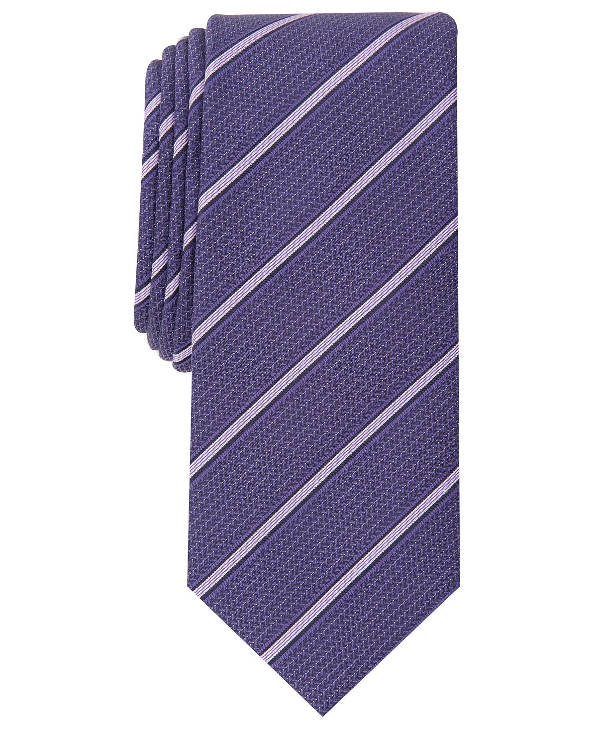 Alfani Holden Stripe Necktie Dusty Lavander