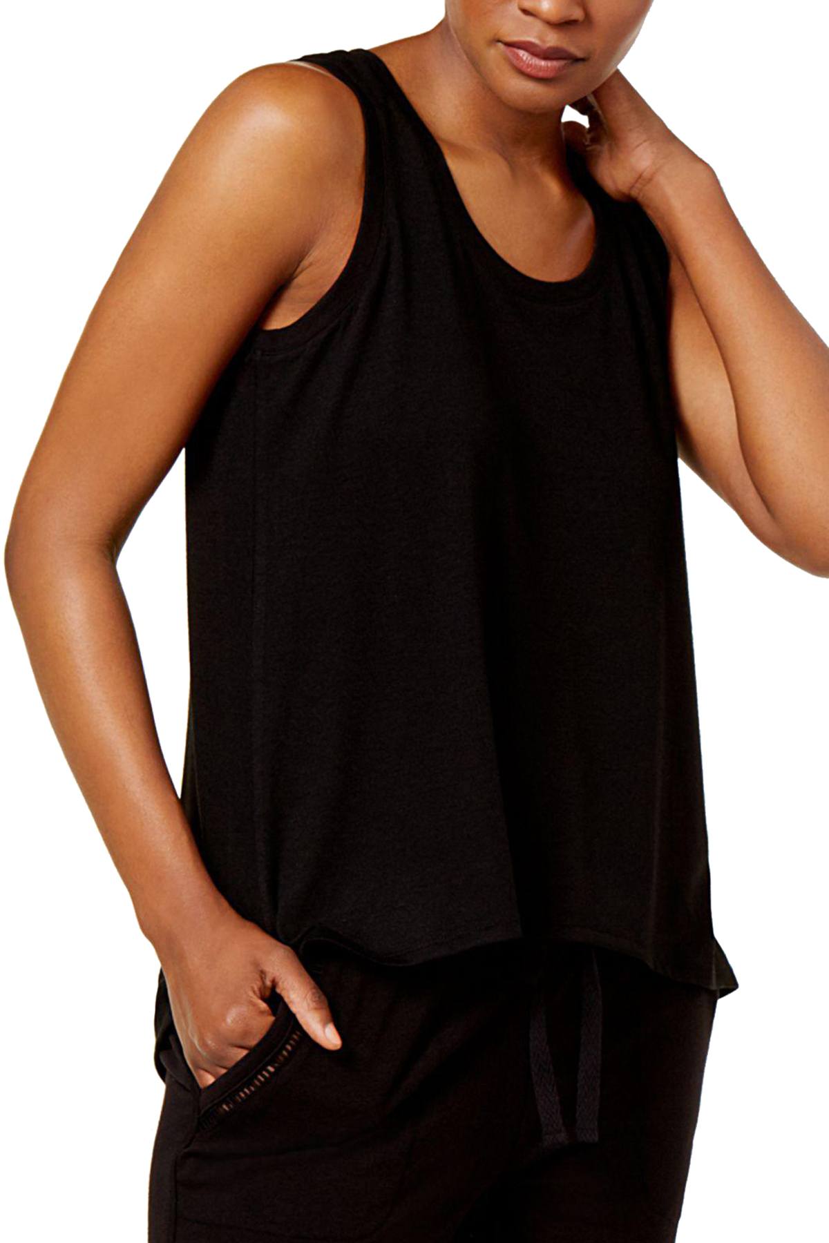 Alfani Intimates Black High-Low Lounge Tank Top