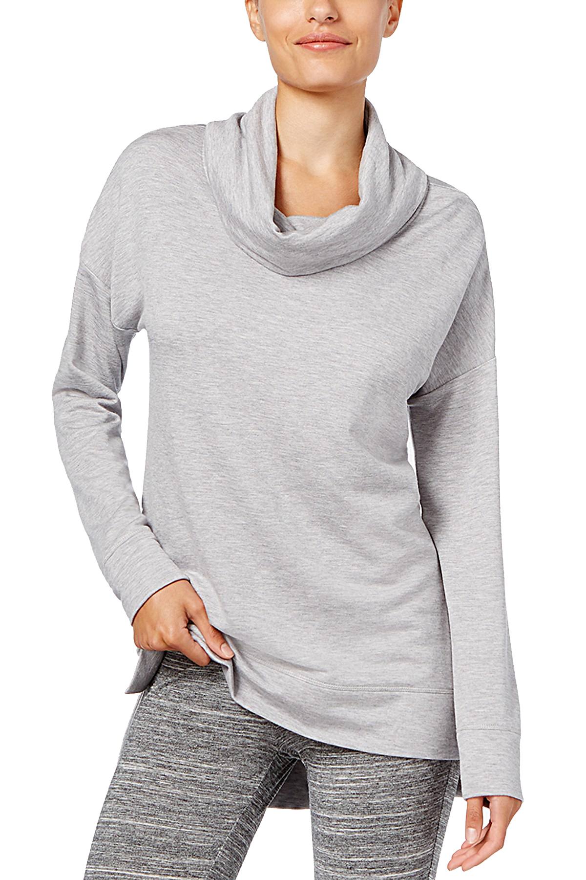 Alfani Intimates Heather-Grey Cowl-Neck Tunic