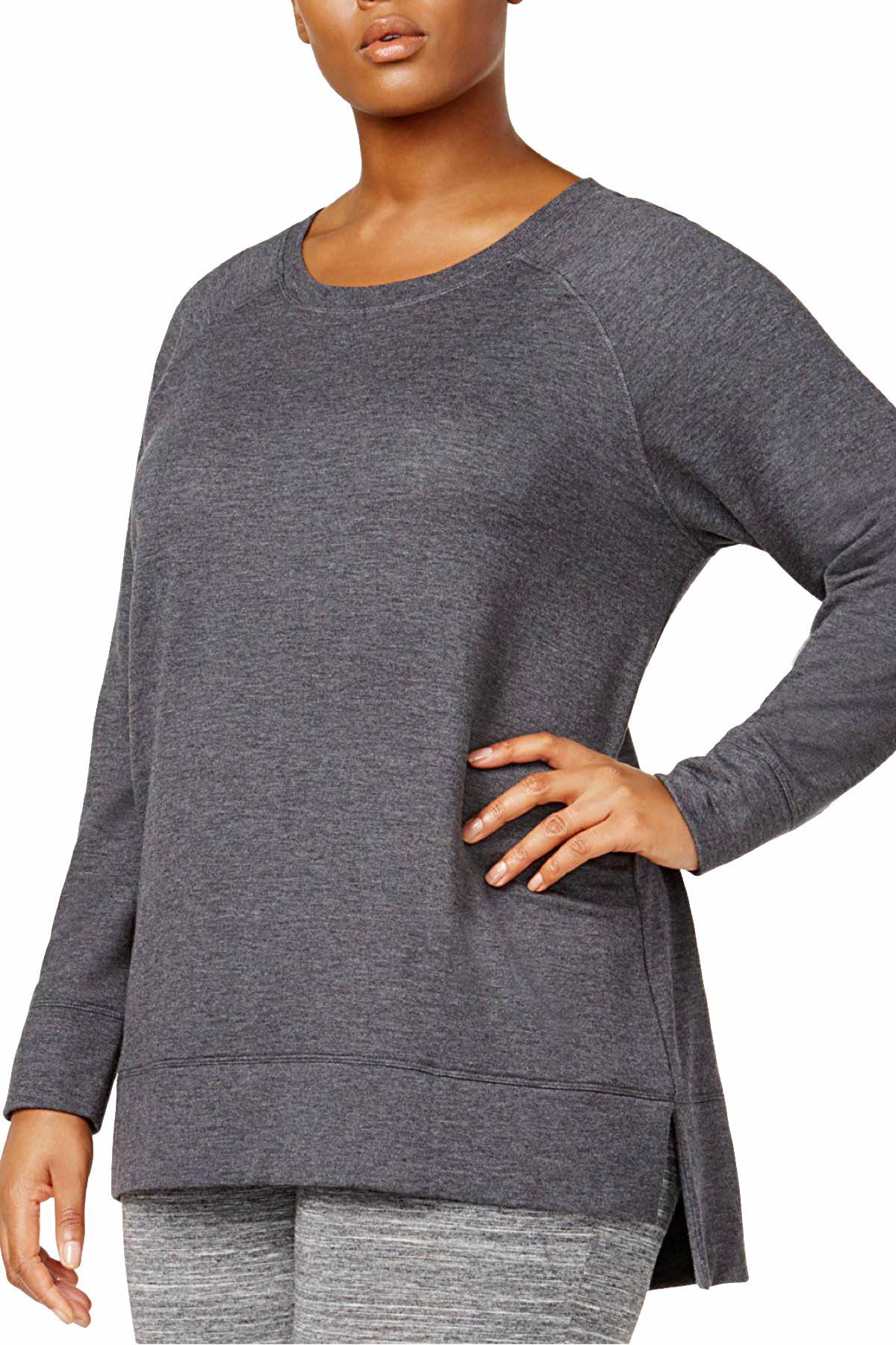 Alfani Intimates Heathered-Charcoal Lounge Tunic