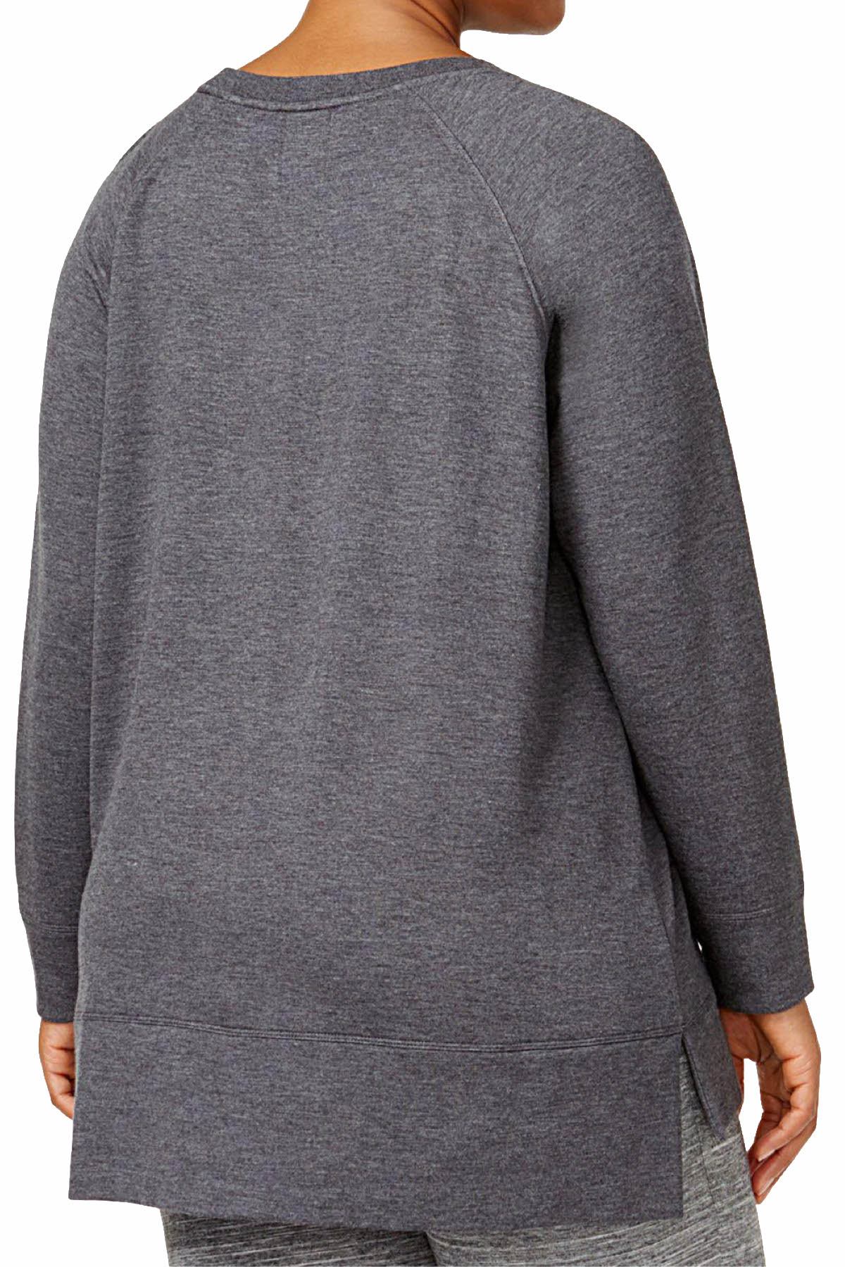 Alfani Intimates Heathered-Charcoal Lounge Tunic