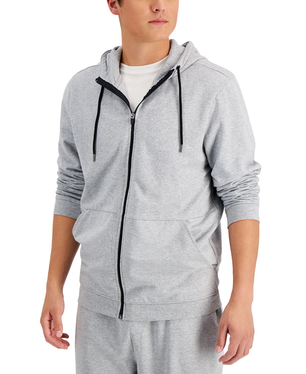 Alfani Mendoza Zip Hoodie Grey Heather