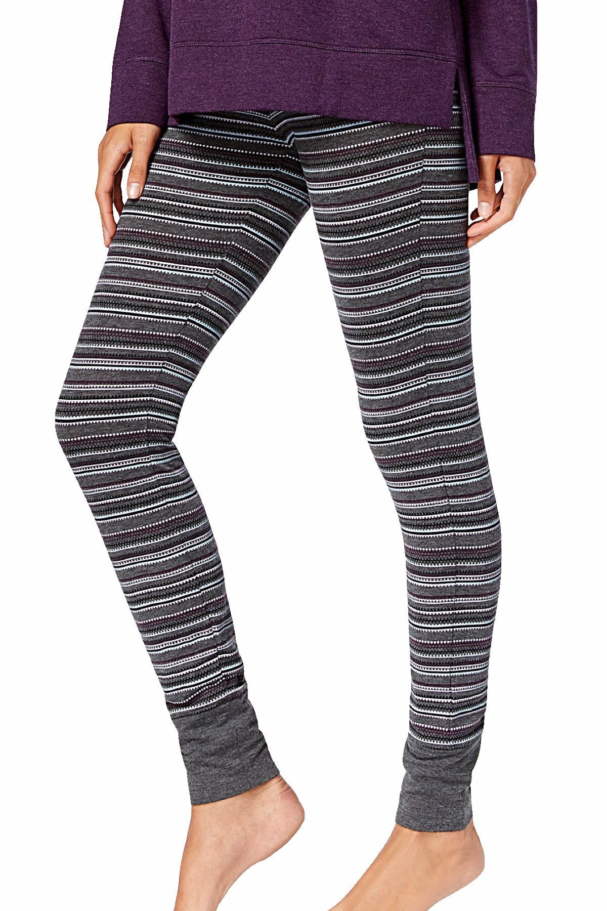 Alfani PLUS Printed Jogger Lounge Pant in Multi Stripe