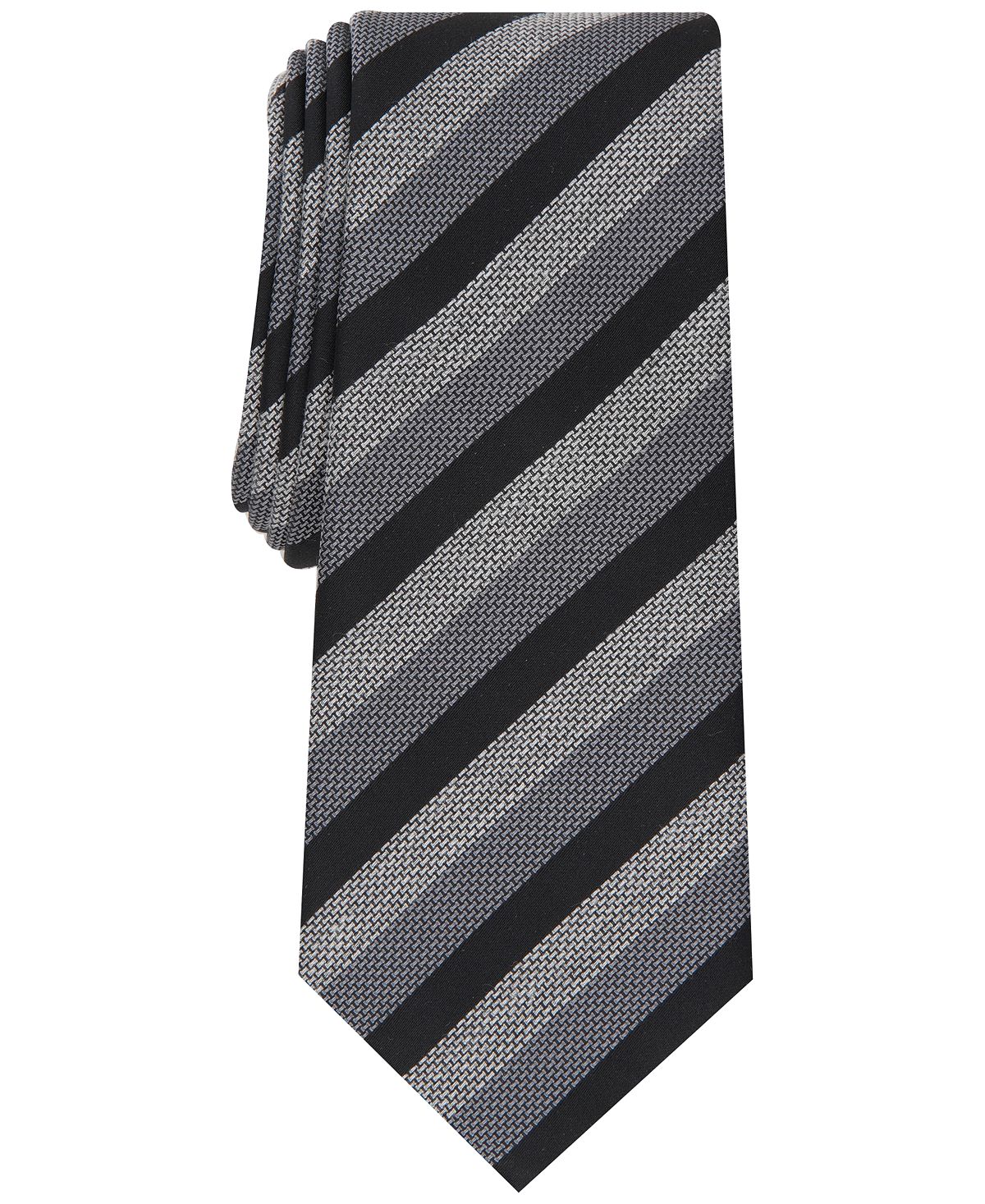 Alfani Pierrard Stripe Tie Black