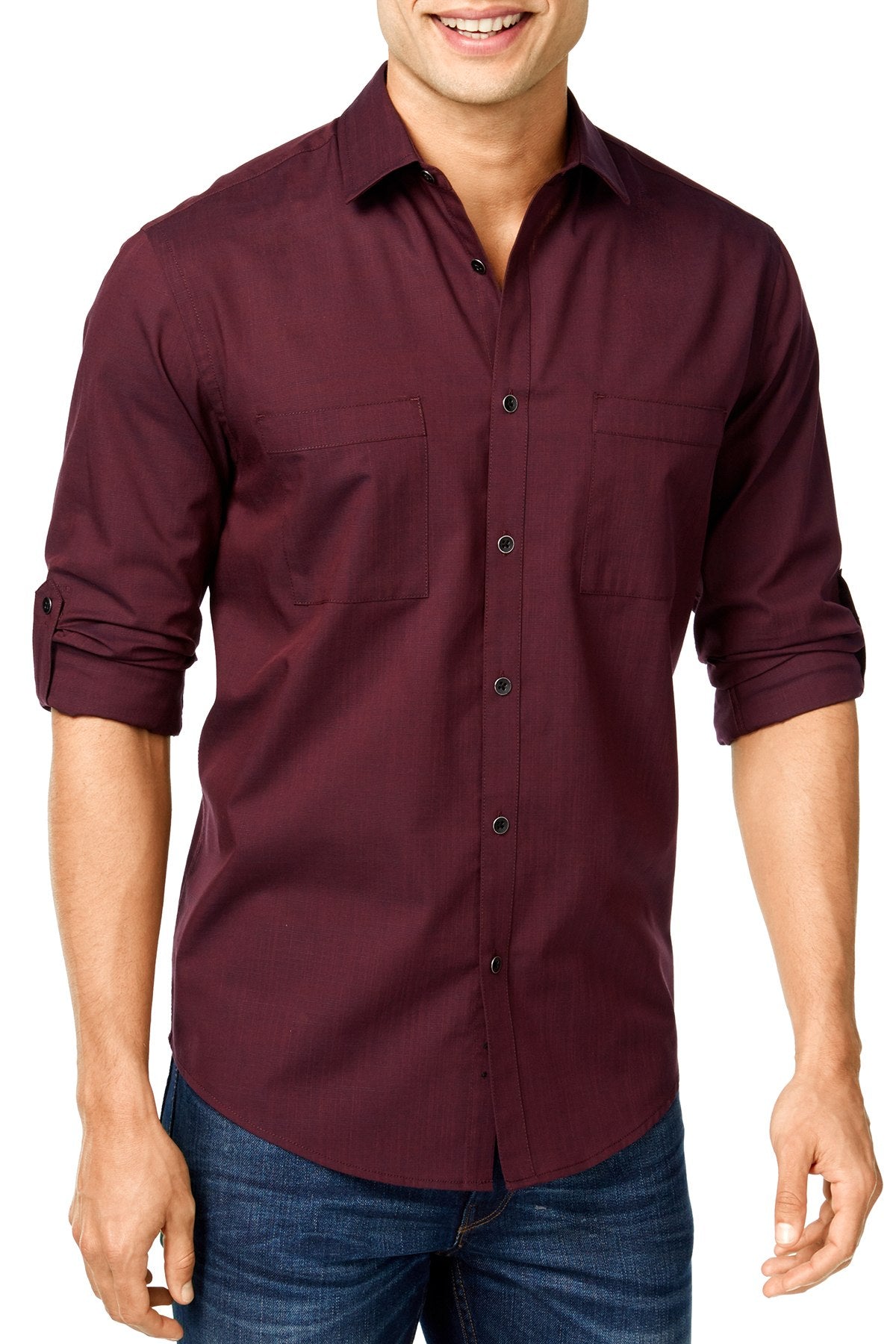 Alfani Port Maxwell Long Sleeve Classic Fit Shirt