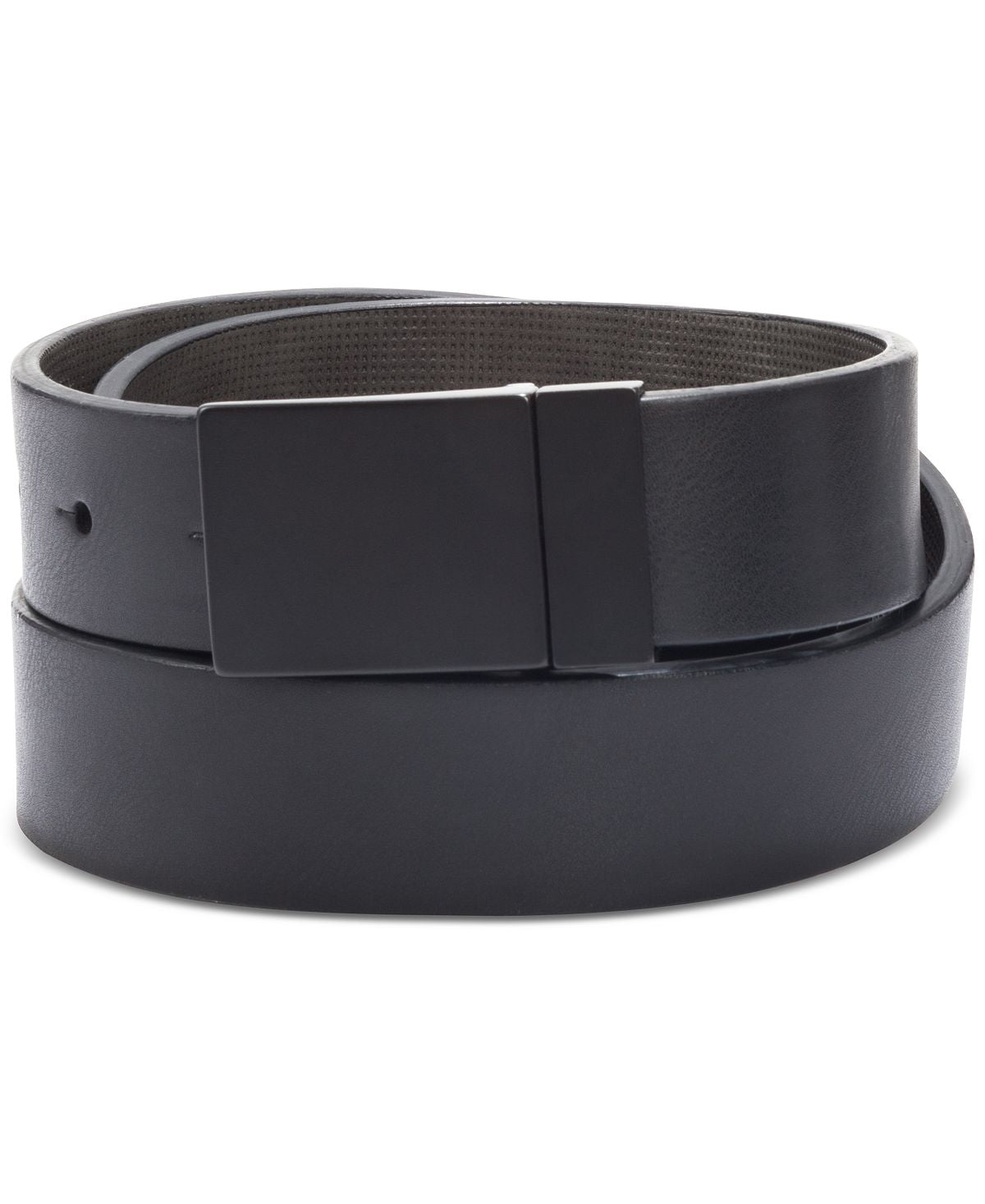 Alfani Reversible Plaque Belt Black