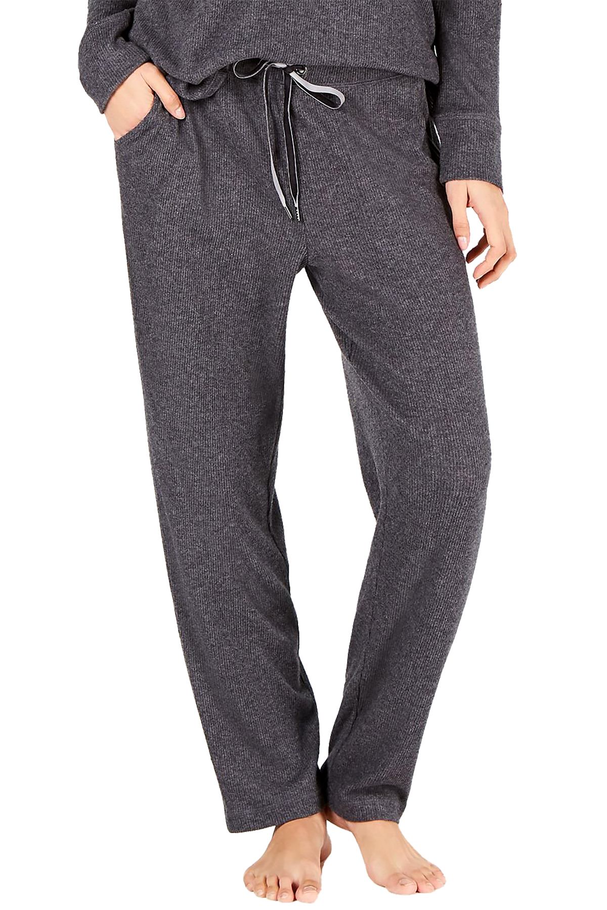 Alfani Ribbed Soft Knit Jogger in Dark Grey