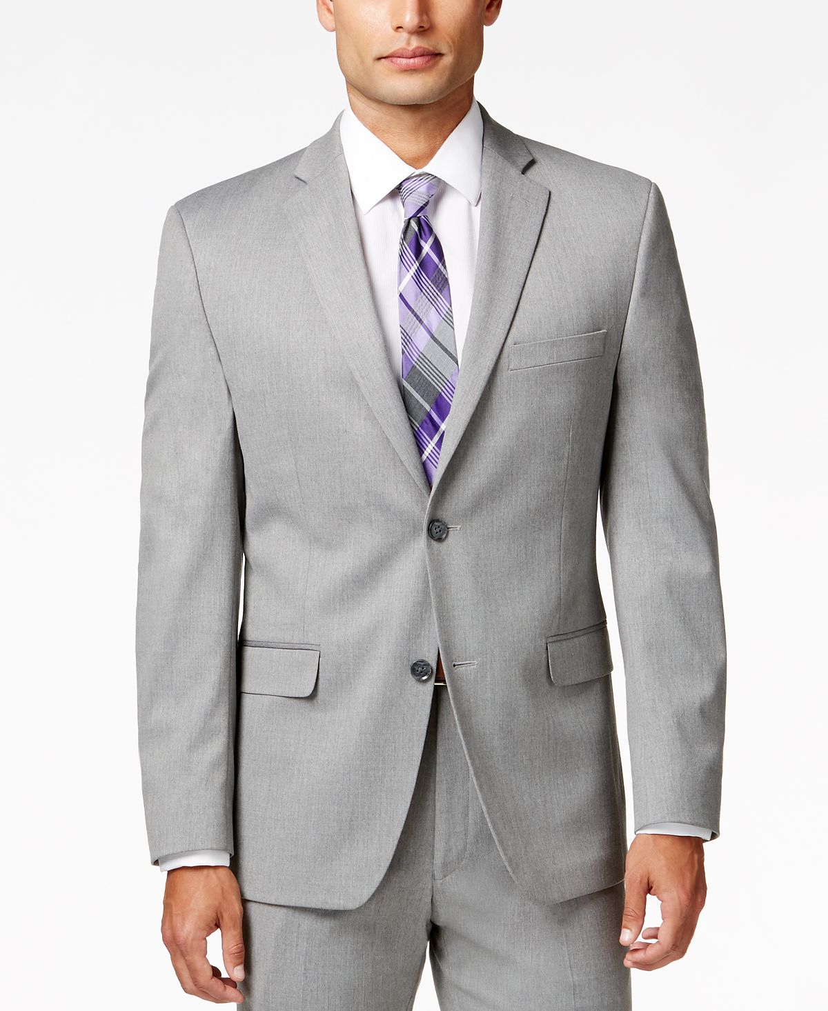 Alfani Stretch Performance Slim-fit Jacket Light Grey