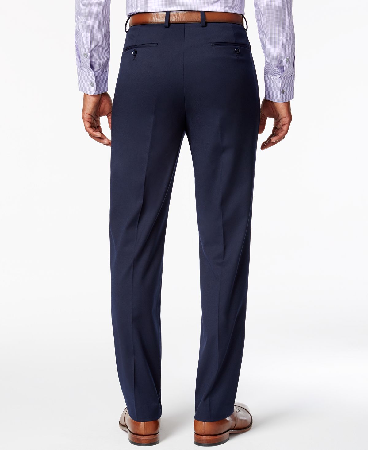 Alfani Stretch Performance Solid Slim-fit Pants Navy