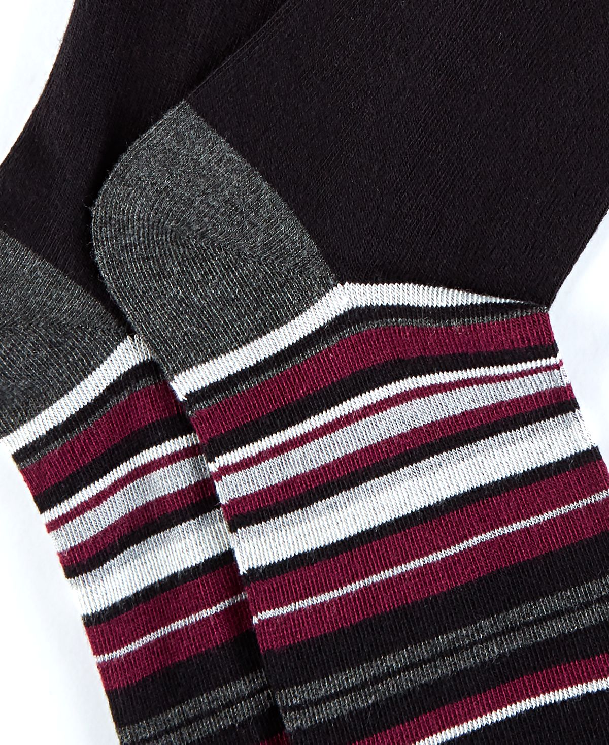 Alfani Striped Dress Socks Black Stripe