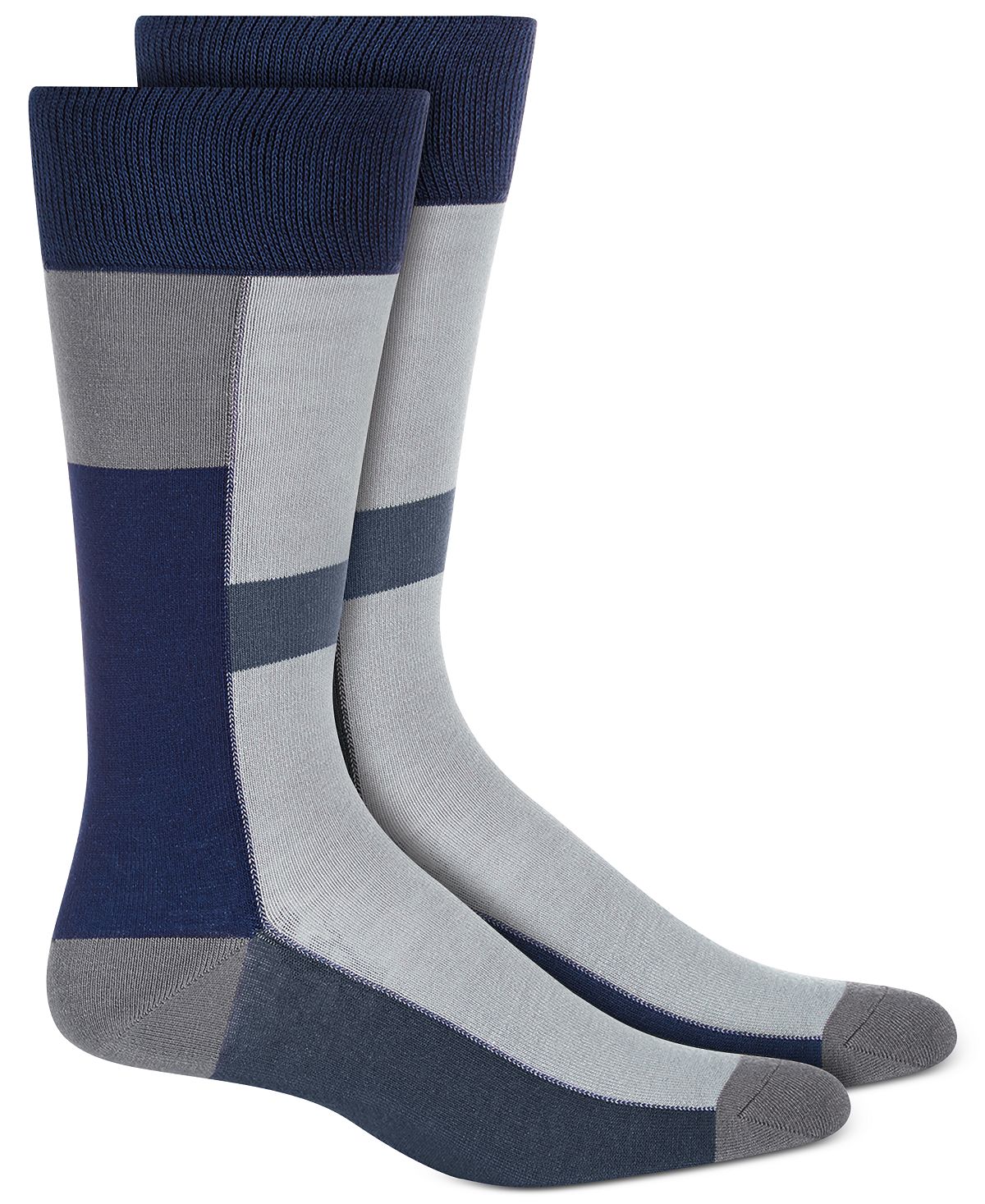 Alfani Striped Dress Socks Light Blue